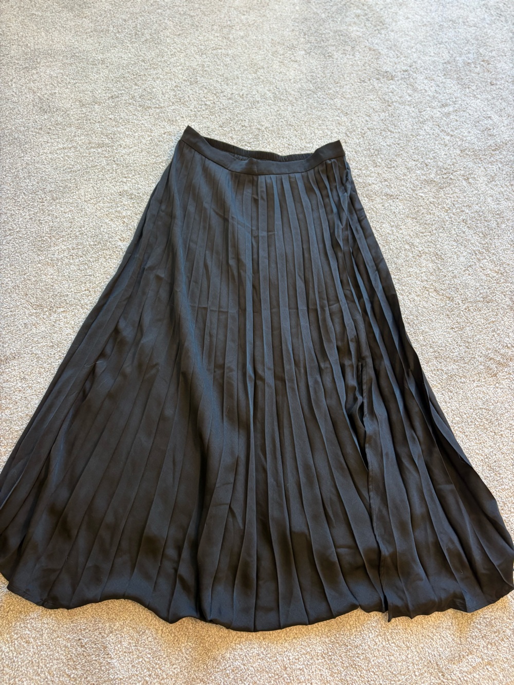 Banana Republic Black Pleated Maxi Skirt